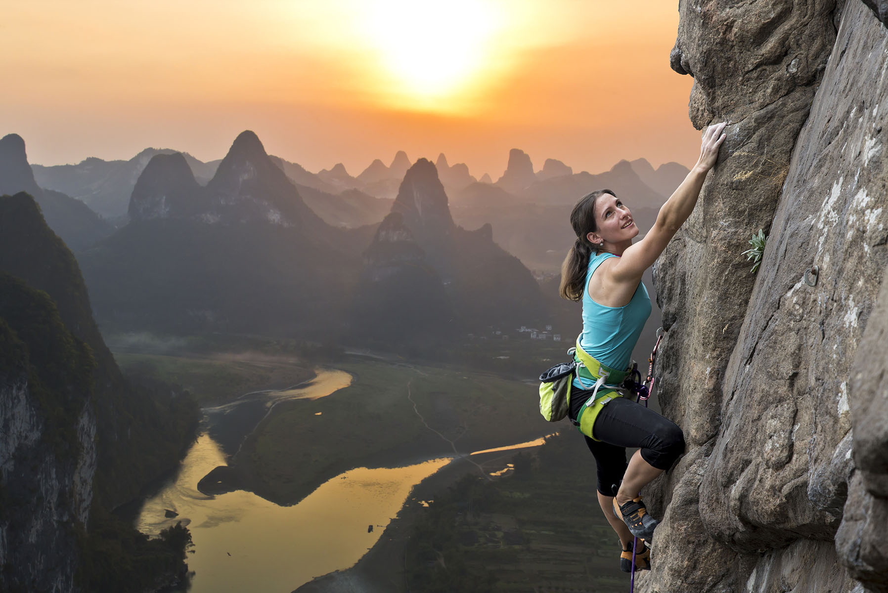 Rock climbing in China